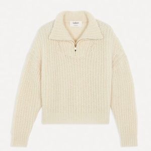 NWT ba&sh beltan oversized alpaca sweater off-white (ecru) size 1 (small)
